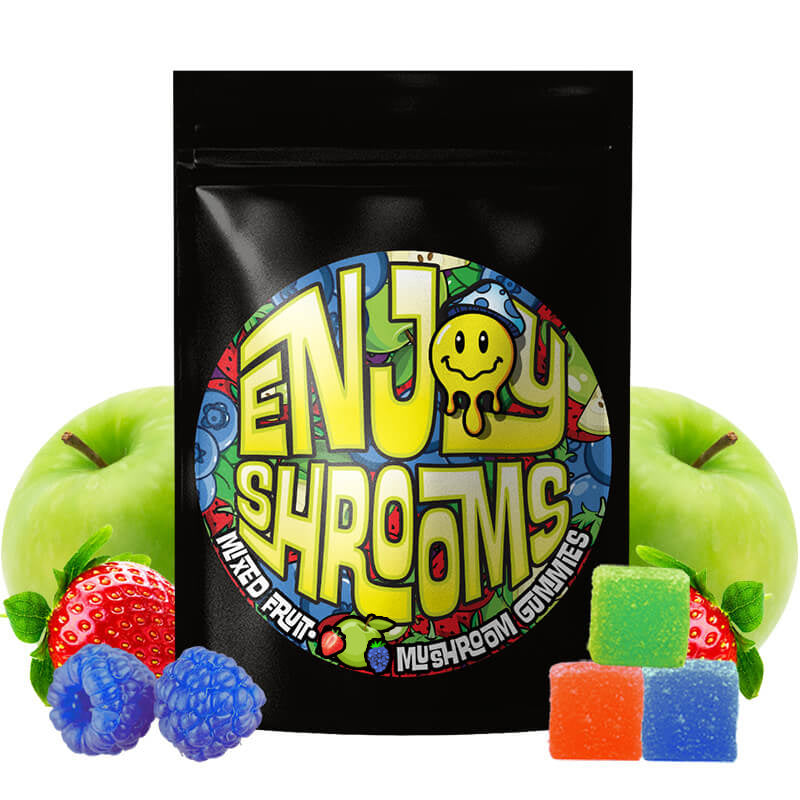 Bulk mushroom gummies mixed fruit flavored.