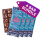 4 Pack Bundle Day Tripper mushroom milk chocolate bar, value size.