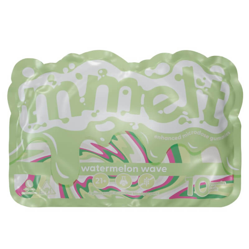 A product picture for Mmelt watermelon wave mushroom gummies.