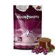 Moonshots' highly potent snozzberry mushroom gummies packaging with berries, mushrooms, and a rocket ship in the graphic.
