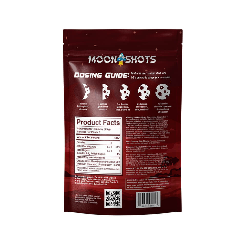 Moonshots Mushroom Gummies – Wildberry - 10 Count