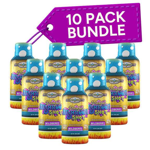 Picture of the ten-pack Moonshots Liquid syrup shots, which come with 10 shots, saving the consumer $50.
