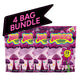 Four packages of Mushies wild berry-flavored Magic Mushroom Gummies represent the 4-bag bundle deal.