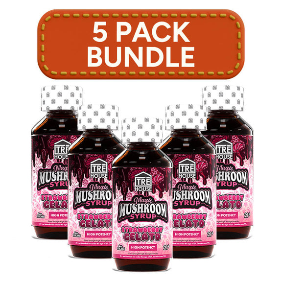 Tre House High Potency Mushroom Syrup, 5-bottle Bundle, saves you $30.00 off the regular price.