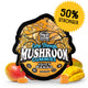 TRĒ House Juicy Mango mushroom gummies extra-strength 10 count bag highlighting upgraded formula and ripe mango flavor.