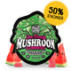TRĒ House Watermelon mushroom gummies extra-strength 10 count bag highlighting upgraded formula and fresh watermelon flavor.