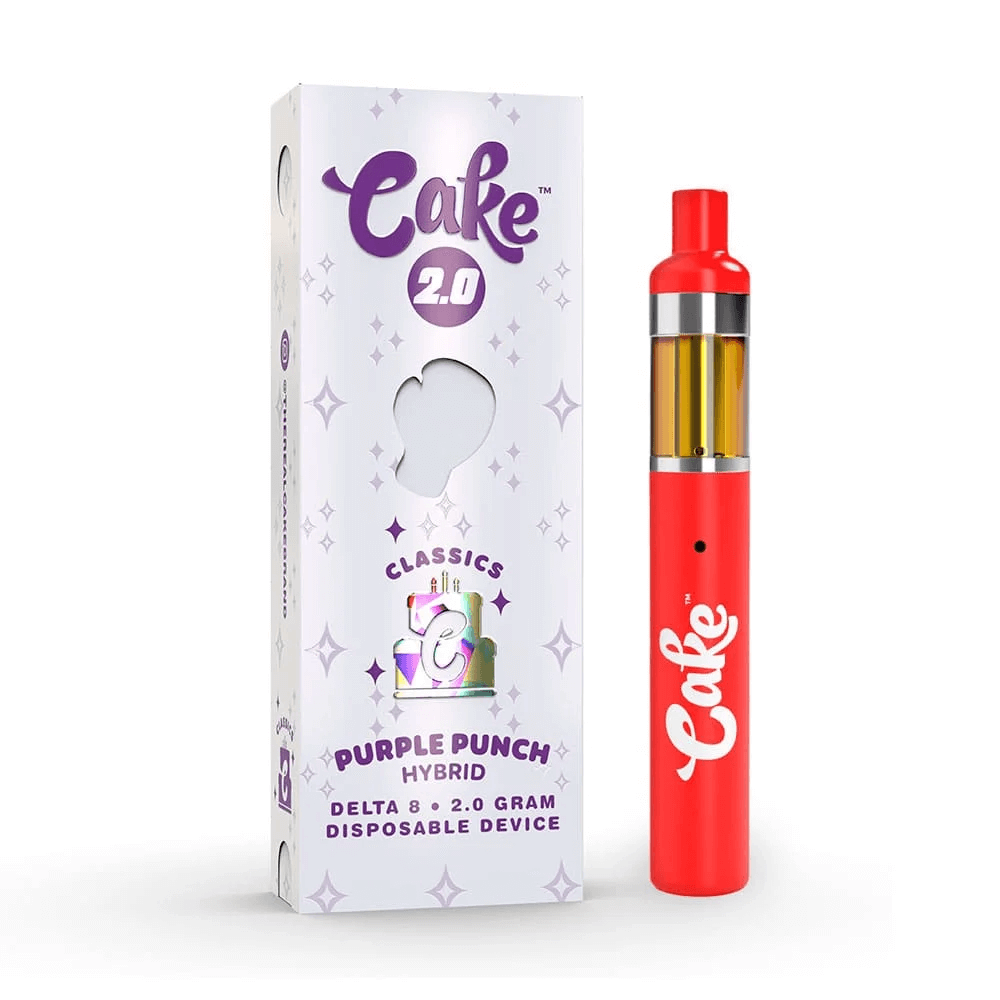 Cake disposables are on the list of the top 10 best indica strains and products with their purple punch disposable